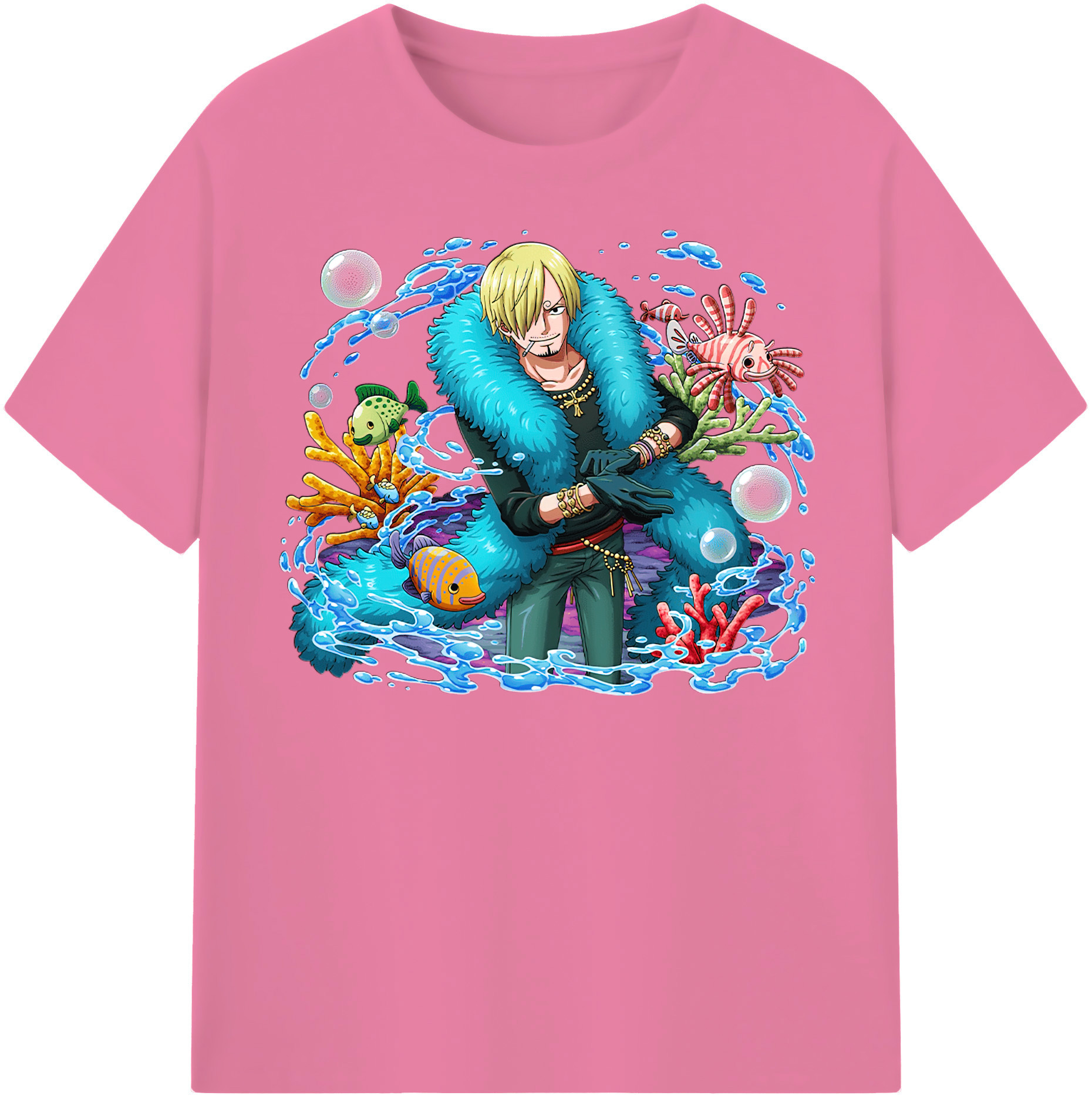 ワンピース サンジ ONE PIECE Sanji 綿100％半袖Tシャツ（フロントプリント）
